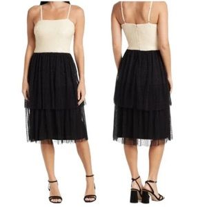 NEW Dress the Population Kady Sequin Tiered Dress